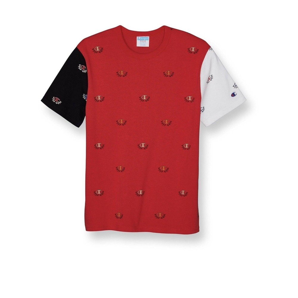 New Champion Signature C Patch T-Shirts Men’s X-Large Standard Fit Color Block